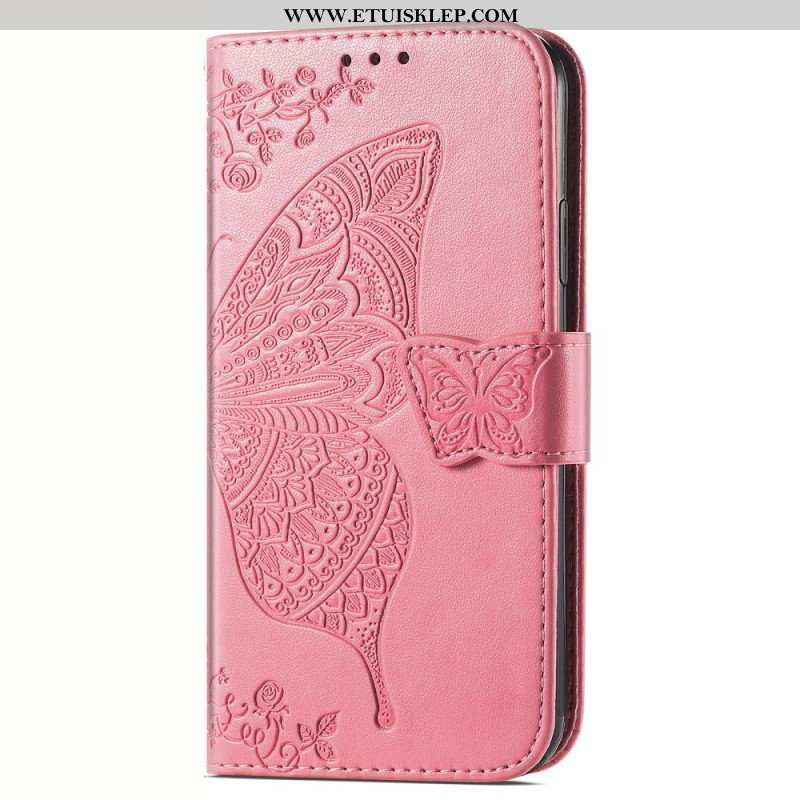 Etui Folio do Vivo Y35 Barokowy Motyl